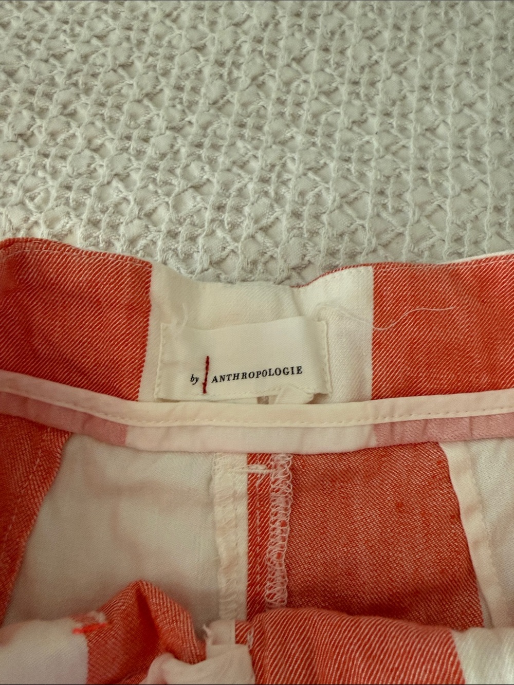 Anthropologie Peach & Cream Vertical Stripe Maxi Skirt - Picture 3 of 5